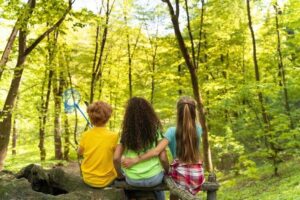 tres-niños-en-bosque