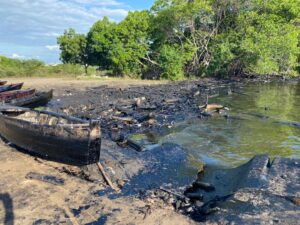 Costa afectada de petróleo