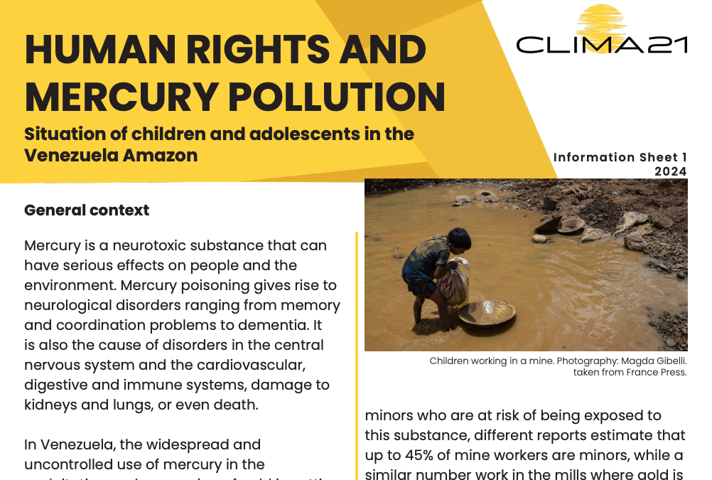 Human rights and pollution: Situation of children and adolescents in the Venezuela Amazon